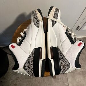 Jordan White and Black Sneakers with Red Accents Air Jordan Infrared Retro 3